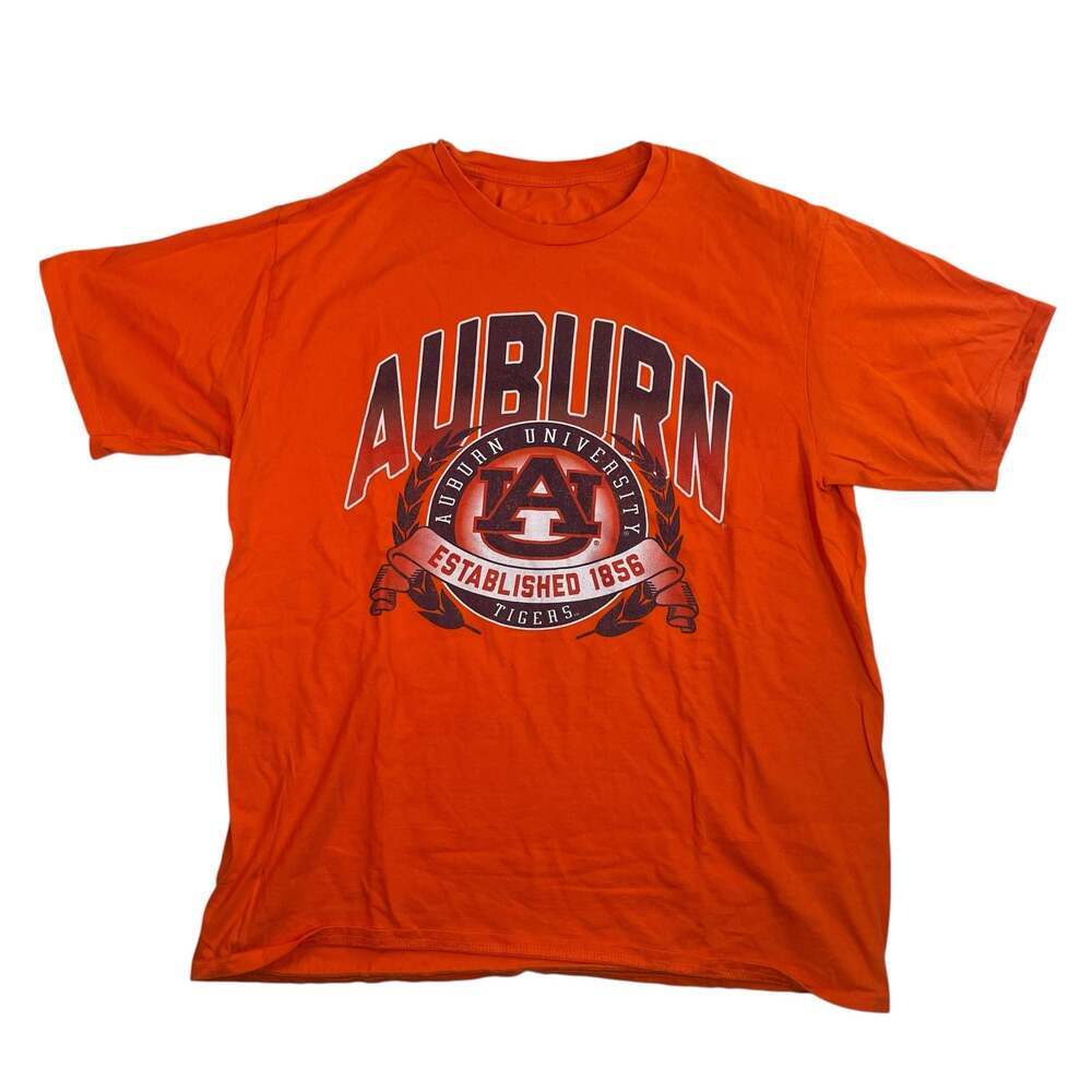 Auburn Tigers Graphic T-Shirt Orange Short Sleeve Men's XL